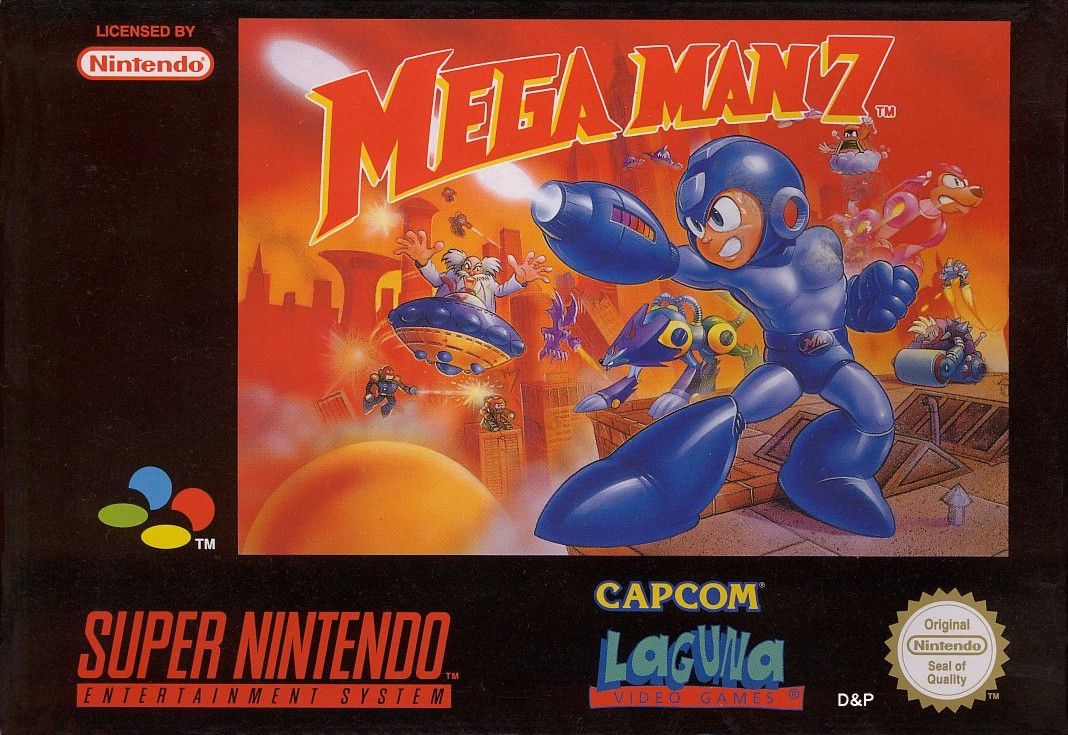 Mega Man 7 box art for Super Nintendo